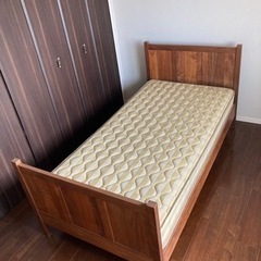 【受渡終了】北の住まい設計社　シングルベッド　チェリー材