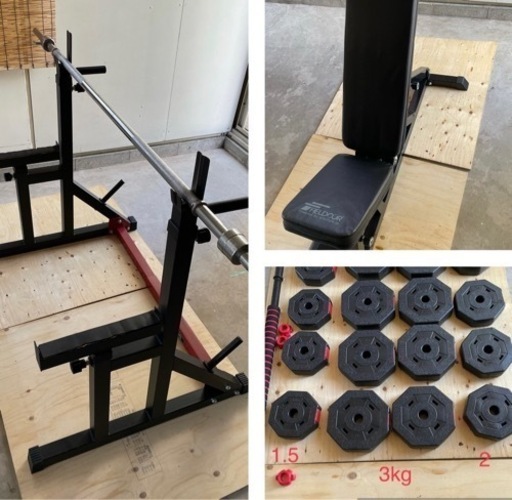 バーベルスタンド　インクラインベンチ　ダンベル