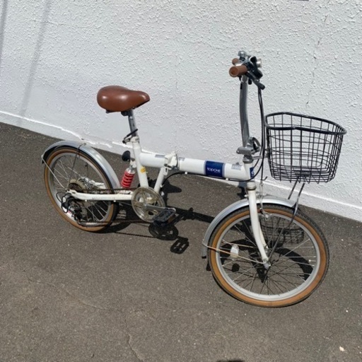 9/30 終 20インチ 自転車 折りたたみ 6段変速 シティーサイクル 菊