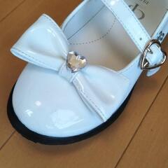美品フォーマル靴　白18.5〜19cm　女の子　発表会卒園式入学式にの画像