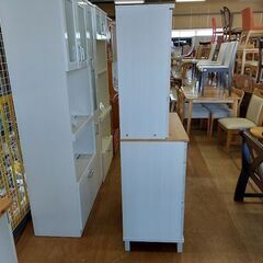 園田産業　フレンチカントリー風２枚扉食器棚　【愛品倶楽部柏店】の画像