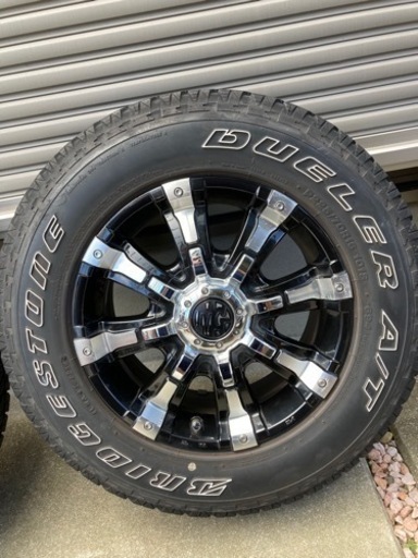 【取引者様決定】クリムソン マーテル ギアビースト 16インチ アルミ ホイール デリカ ランクル プラド ホワイトレター ロック ナット