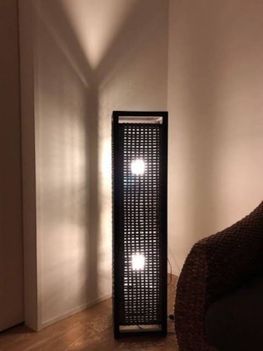 水牛レザー アジアン家具 間接照明 スタンドライト ランプ