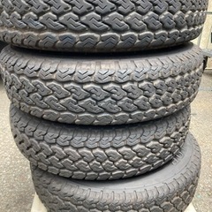 美品 ダンロップ サマータイヤ アルミ付き 145R12LT6PR