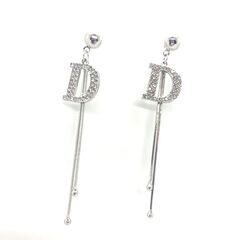 Dior クリスチャンディオール ピアス ラインストーン ノベルティ