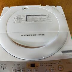 シャープ　6.0キロ　洗濯機　2019年製 ES-GE6D　お譲りしますの画像