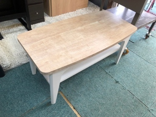 【リサイクルサービス八光　田上店】白井産業　フレンチシャビーカフェ　ローテーブル　FSC-8040TNW