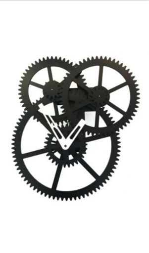 Kikkerland Black Triple Gear Wall Clock