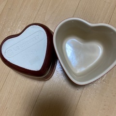 ル・クルーゼ　ラムカン　ココット　ハート　赤色　2個