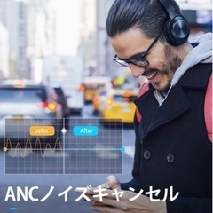 【新品未使用】ヘッドホン-ワイヤレスヘッドホン Bluetooth5.0 最大30時間連続再生 HiFi ANCノイズキャンセル密閉型ヘッドセット マイク内蔵ノイズキャンセリングヘッドホン有線無線兼用 通話可能 iPhone/iPad/Android対応 音楽・映画観賞の画像