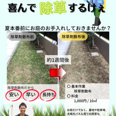 除草剤散布します