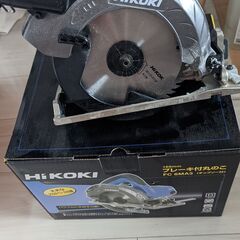 使用回数少　HiKOKI(ハイコーキ) 旧 日立工機 AC100V 丸のこ のこ刃径165mm 最大切込み深さ57mm アルミベース仕様 FC6MA3 【初心者から中級者まで】【軽量でコード(2.5m）も長い】の画像