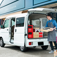 （大和）月収60万円以上可、お酒の配達、業務委託ドライバー募集、車内はエアコン完備で快適温度、全天候対応の車での配達の画像