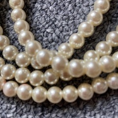 ☆淡水パール6㎜ロングネックレス☆自宅保管品の画像