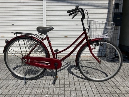 【26インチ自転車】変速なし　リヤタイヤ、バスケット、ベル新品❗️若林自転車　唐崎店　SALE中❗️