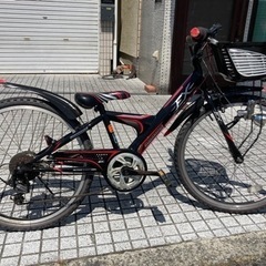 【ジュニアマウンテンバイク】ブリヂストン製　EX 24インチ　黒...
