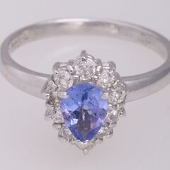 K18WG サファイア・ダイヤモンド リング 品番r21-207