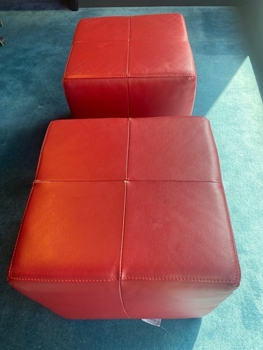 iDC 大塚家具　スツール　赤　2個set