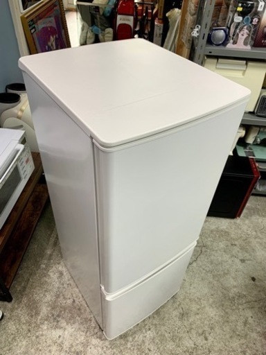 札幌市内配送無料 美品 21年製 三菱 146L 2ドア冷凍冷蔵庫 MR-P15F-W 右開き