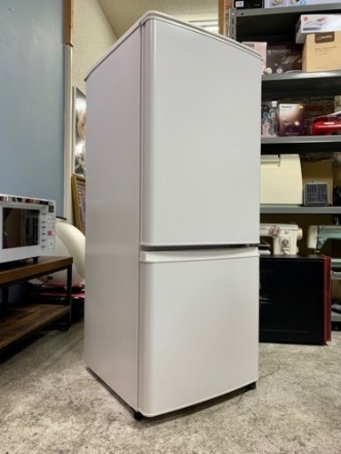 札幌市内配送無料 美品 21年製 三菱 146L 2ドア冷凍冷蔵庫 MR-P15F-W 右開き