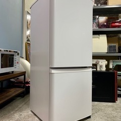 札幌市内配送無料 美品 21年製 三菱 146L 2ドア冷凍冷蔵庫 MR-P15F-W 右開き