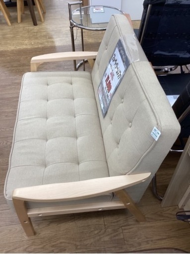 KG-133【新入荷　リサイクル品】2シーターアームソファ　アイボリー