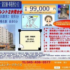 ☆菊名☆駅徒歩３分にオフィス（レンタルサロン可）はいかがでしょうかの画像