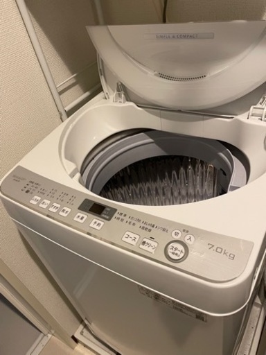 2020年購入7kg洗濯機　ホワイト