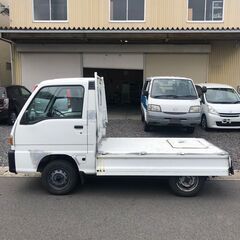 総額6.0万円★走行4万キロ台★価格高騰中軽トラ★格安現状販売★平成10年式 スバル サンバートラック (KS3) 4.9万キロ 車検なし ホワイトの画像