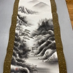 I481 🌈  ※希少品！　河田月映　水墨山水の画像