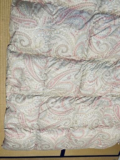 西川　羽毛布団　ダブルサイズ（190×210）ピンク系