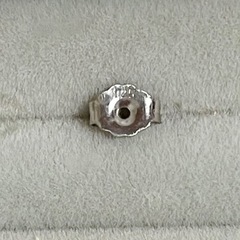 シルバー925 【新品】 CZ一粒　パステルピンク天然パールピアスの画像