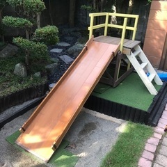 手作り滑り台の画像