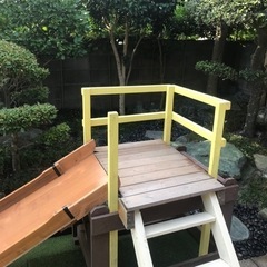 手作り滑り台の画像