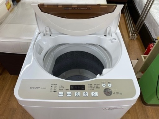 I518 ★ SHARP 洗濯機 （4.5㎏）★ 2016年製 ⭐動作確認済⭐クリーニング済