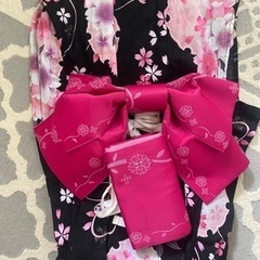 決まりました！浴衣　レディース　中学生　高校生　大人　ピンク　黒の画像