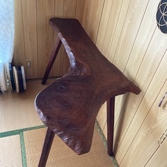 一枚板のカウンターテーブルセットの画像