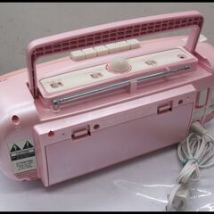 キャッシュレス決済可！2200円 ハローキティ ラジカセ ピンク カセットプレーヤー ラジオの画像