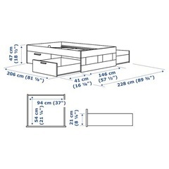 BRIMNES ブリムネス+マットレスの画像