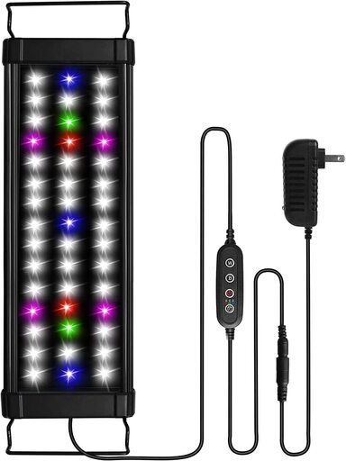 水槽ライト アクアリウムライト 熱帯魚ライト 45LED 5色LED 3つの照明モード 10段階明るさ調整　　新品未使用