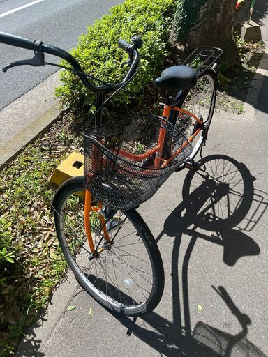 【リサイクルショップどりーむ鹿大前店】No.299 自転車　26インチ　可愛いオレンジ♪　ライト、ベル付き　14368SA 　