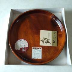 【未使用】木製漆器　茶盆漆　おぼん 昭和レトロ 当時物　直接取引...