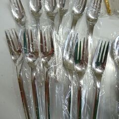 デザートスプーン・フォークセット/長期保管未使用品・一部保存袋欠品有/まとめ売りの画像