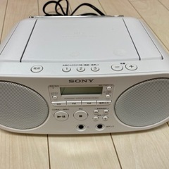 【CD使えず】ソニー CDラジオ ZS-S40 : FM/AM/ワイドFM対応 ホワイト の画像