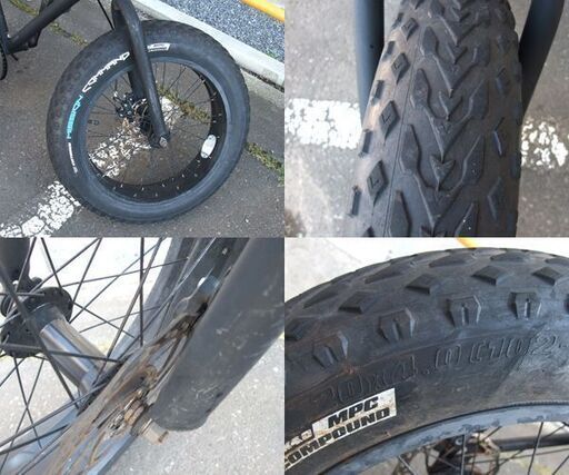 ファットバイク BRONX 20×4.0インチ 7段切替 自転車 ブロンクス 黒 ブラック FAT BIKE 7段ギア ☆ 札幌市 北