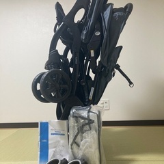 KATOJI 2人乗りベビーカー　2人でゴーDX(デニム)の画像