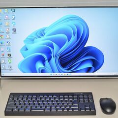 一体型パソコン 最新Windows11+office 富士通 FH52/B2 Celeron-3865U/大容量HDD1TB/メモリ8GB/23.8インチ/DVDマルチ/無線/WEBカメラ搭載