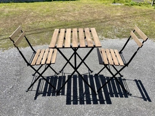 IKEA 屋外用 テーブル\u0026チェア2脚セット