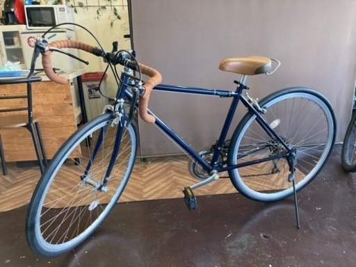 【タイヤ・チューブ新品！】700×28c ロードバイク　21段変速　ネイビー