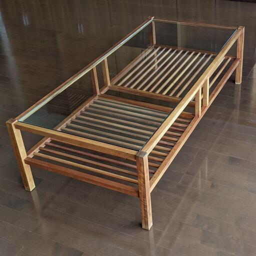 John Kelly 無垢ブラックチェリー スピンドルカクテルテーブル J-14